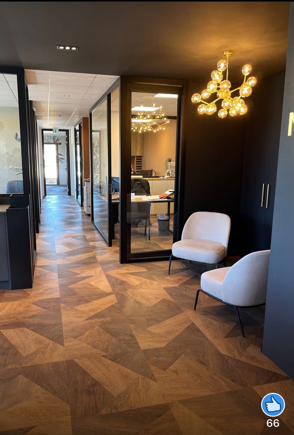 Espace professionnel — Parquet géométrique & design